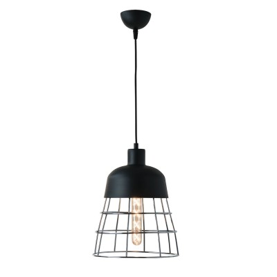 Φωτιστικό μονόφωτο μέταλλο μαύρο/χρώμιο Ε27 Φ26