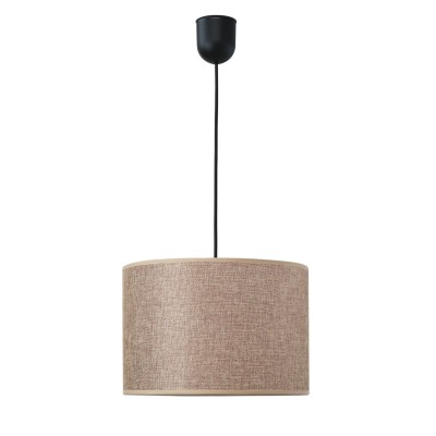 Φωτιστικό μονόφωτο αμπαζούρ μόκα Ε27 Φ40