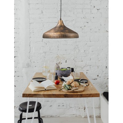 Φωτιστικό μονόφωτο μέταλλο μαύρο/χρυσό Ε27 Φ35