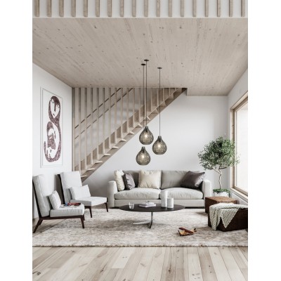 Φωτιστικό μονόφωτο γυαλί φιμέ Ε27 Φ24