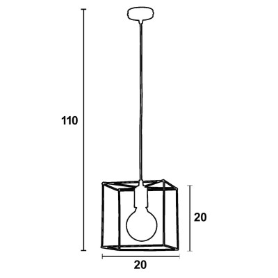 Φωτιστικό μονόφωτο μέταλλο λευκό Ε27 Φ20