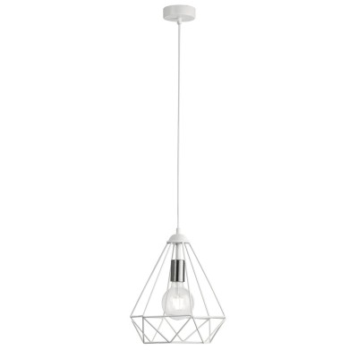 Φωτιστικό μονόφωτο μέταλλο λευκό Ε27 Φ28