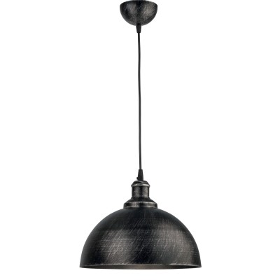 Φωτιστικό μονόφωτο αλουμίνιο μαύρο/πατίνα ασημί Ε27 Φ31