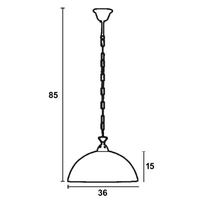 Φωτιστικό μονόφωτο γυαλί καφέ/μελί Ε27 Φ36