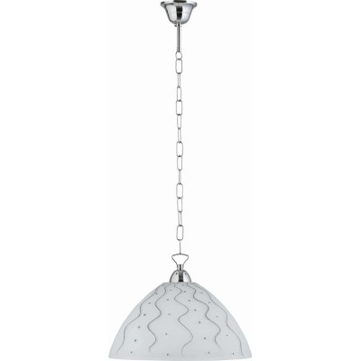 Φωτιστικό μονόφωτο γυαλί ασημί Ε27 Φ36