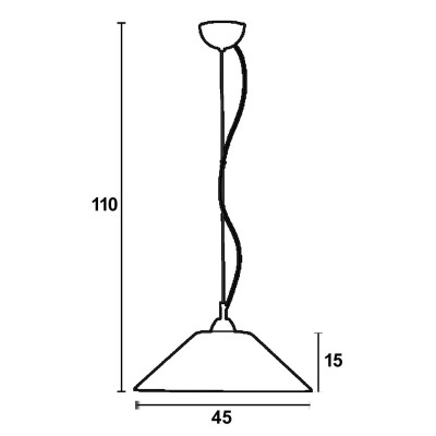 Φωτιστικό μονόφωτο γυαλί καφέ Ε27 Φ45