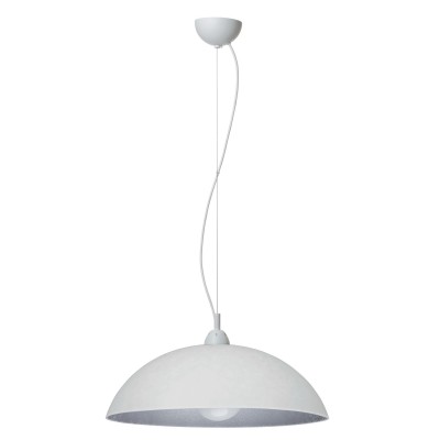 Φωτιστικό μονόφωτο Plexiglass λευκό/ασημί Ε27 Φ40