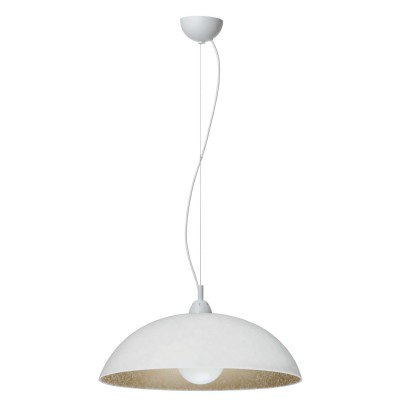 Φωτιστικό μονόφωτο Plexiglass λευκό/χρυσό Ε27 Φ40