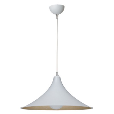 Φωτιστικό μονόφωτο Plexiglass λευκό/χρυσό Ε27 Φ42