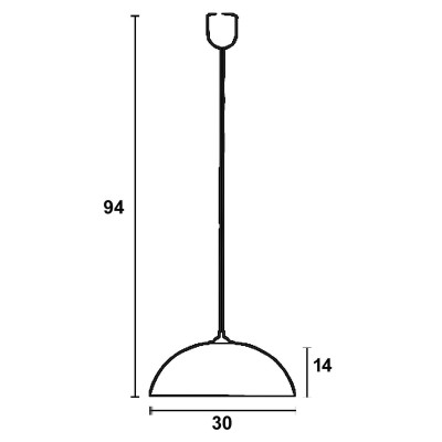 Φωτιστικό μονόφωτο γυαλί λευκό Ε27 Φ30