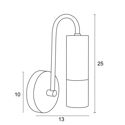 Απλίκα 1φ αλουμίνιο/plexi Φ5 G9