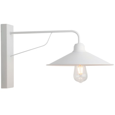 Απλίκα μεταλλική λευκή Ε27