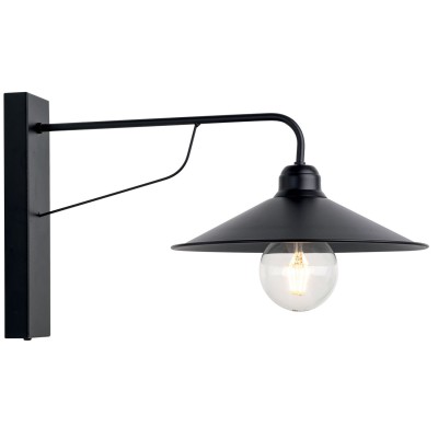 Απλίκα μεταλλική μαύρη Ε27