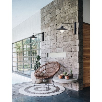 Απλίκα μεταλλική μαύρη Ε27