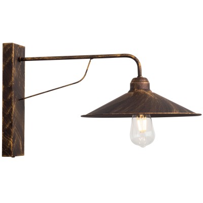 Απλίκα μεταλλική σκουριά/πατίνα χρυσή Ε27