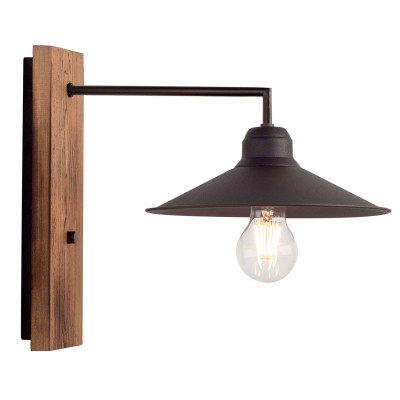 Απλίκα Ξύλο/Μέταλλο σκουριά Ε27