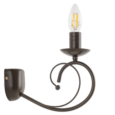 Απλίκα Μέταλλο καφέ Ε14