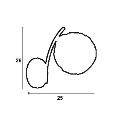 Απλίκα Μέταλλο χρώμιο Ε27 με γυαλί
