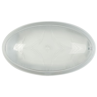 Απλίκα polycarbonate οβάλ λευκή Ε27 Φ 27