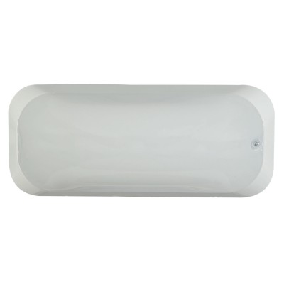 Απλίκα polycarbonate οβάλ λευκή Ε27 Φ 26