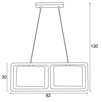 Φωτιστικό Πολύφωτο 2φ Ξύλο/Αμπαζούρ γκρι Ε27