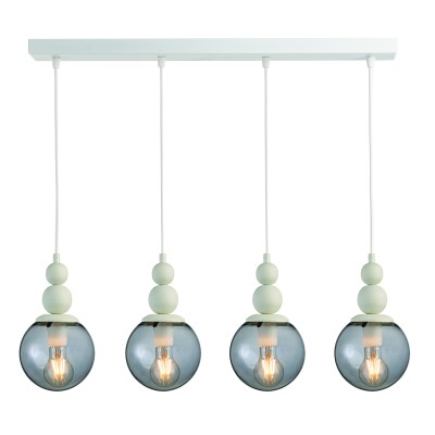 Φωτιστικό Πολύφωτο 4φ Μέταλλο/Γυαλί Ε27