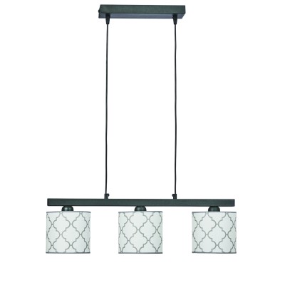 Φωτιστικό Πολύφωτο 3φ Μέταλλο/Αμπαζούρ λευκό Ε27