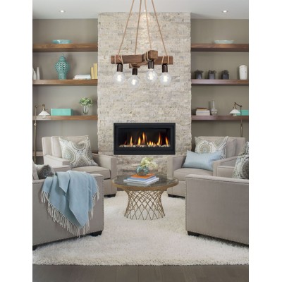 Φωτιστικό Πολύφωτο 4φ Ξύλο/Σχοινί Ε27