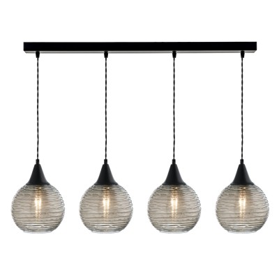 Φωτιστικό Πολύφωτο 4φ Μέταλλο/Γυαλί Ε27