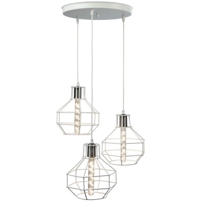 Φωτιστικό Πολύφωτο 3φ Μέταλλο λευκό Ε27