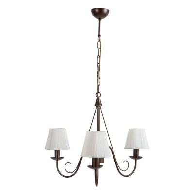 Φωτιστικό Πολύφωτο 3φ Μέταλλο καφέ με αμπαζούρ Ε14