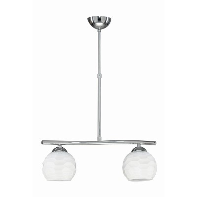 Φωτιστικό Πολύφωτο 2φ Μέταλλο χρώμιο/Γυαλί Ε27