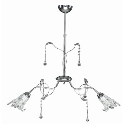 Φωτιστικό Πολύφωτο 2φ Μέταλλο χρώμιο/Γυαλί Ε14