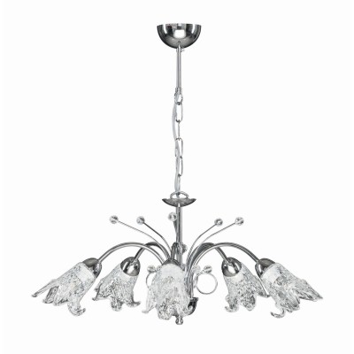 Φωτιστικό Πολύφωτο 5φ Μέταλλο χρώμιο/Γυαλί Ε14