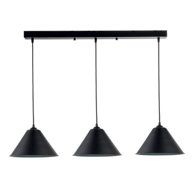 Φωτιστικό Πολύφωτο 3φ Αλουμίνιο μαύρο Ε27