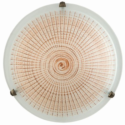 Φωτιστικό Πλαφονιέρα Γυαλί καφέ 2xΕ27 Φ40