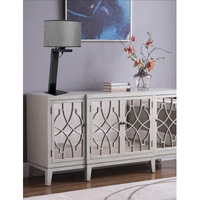 Επιτραπέζια λάμπα φωτιστικό ξύλο/αμπαζούρ γκρι Ε27