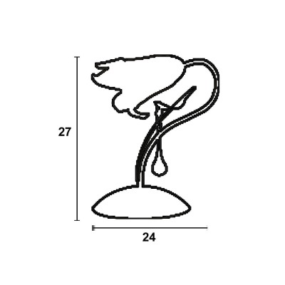Φωτιστικό Πορτατίφ μέταλλο χρώμιο Ε14
