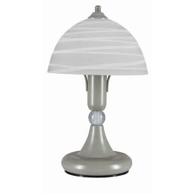 Φωτιστικό Πορτατίφ μέταλλο νικελ /γυαλί λευκό Ε14