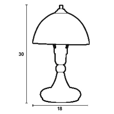 Φωτιστικό Πορτατίφ μέταλλο νικελ /γυαλί λευκό Ε14