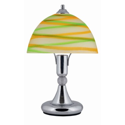 Φωτιστικό Πορτατίφ μέταλλο νίκελ /γυαλί πράσινο-πορτοκαλί Ε14