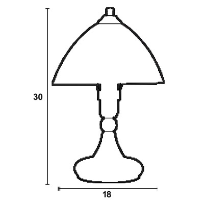 Φωτιστικό Πορτατίφ μέταλλο νίκελ/γυαλί λευκό Ε14