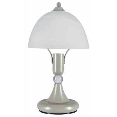 Φωτιστικό Πορτατίφ μέταλλο νίκελ/γυαλί λευκό Ε14