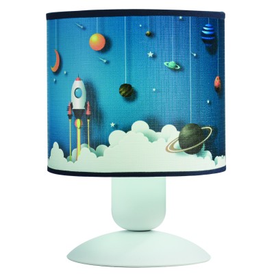 Φωτιστικό πορτατίφ παιδικό αμπαζούρ πύραυλος Ε27 Φ15