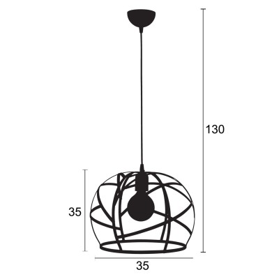Φωτιστικό μονόφωτο παιδικό μέταλλο μπλέ Ε27 Φ35
