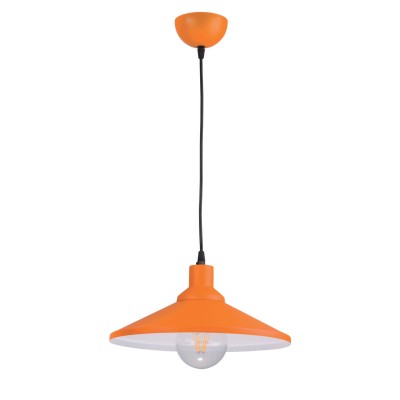 Φωτιστικό μονόφωτο παιδικό αλουμίνιο πορτοκαλί/λευκό Ε27 Φ33