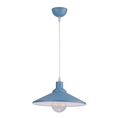 Φωτιστικό μονόφωτο παιδικό αλουμίνιο γαλάζιο/λευκό Ε27 Φ33