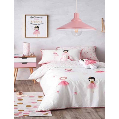 Φωτιστικό μονόφωτο παιδικό αλουμίνιο ρόζ/λευκό Ε27 Φ23