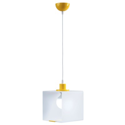 Φωτιστικό μονόφωτο παιδικό plexiglass/μέταλλο λευκό/κίτρινο Ε27 Φ20