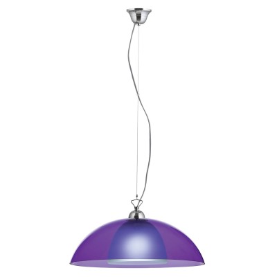 Φωτιστικό μονόφωτο Plexiglass/Γυαλί λιλά διάφανο Φ40